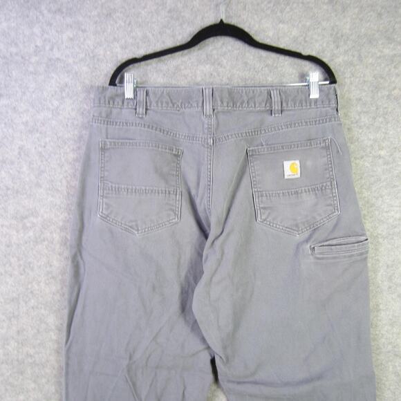 Carhartt Pants Mens 38x30 Gray Relaxed Fit Workwear Carpenter Utility Pocket - Picture 8 of 10